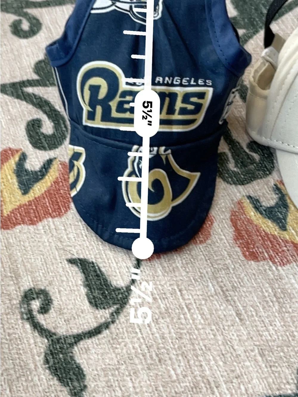 Los Angeles Rams Navy Pet Cap + Cream Adjustable Dog Hat Duo